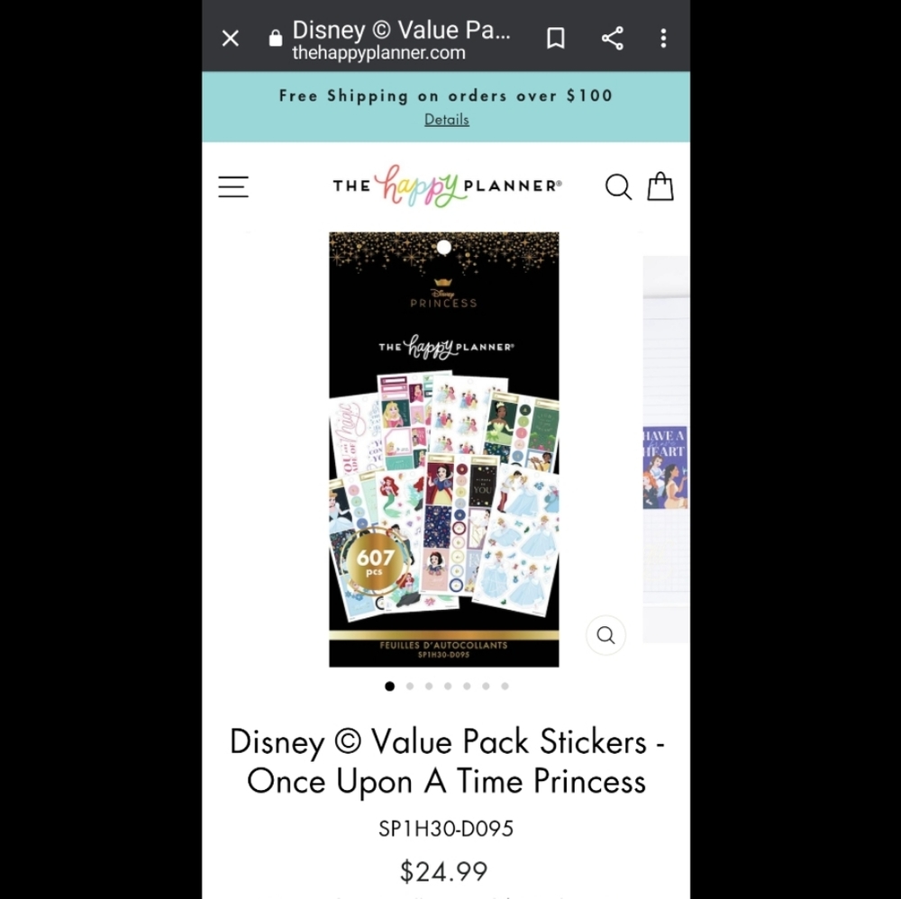 Disney Princess Happy Planner Sticker Book (607pcs - Picture 2 of 9